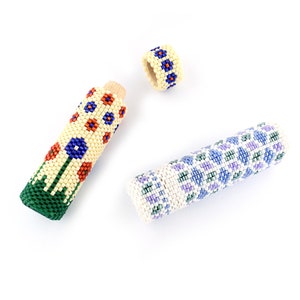 Needle Case Beading Craft Kit, Peyote Stitch Needle Case Cover Set, Tutorial & Beading Supplies, Beading Craft DIY Project, Bead weaving Kit