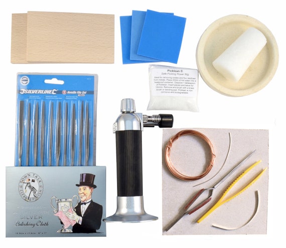 Standard Jewelry Soldering Kit with Silver Solder Wire & Butane Torch Kit  for Jewelry Making Project & DIY Projects