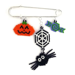 Delica Bead Halloween Pattern: Brick Stitch Tutorial (PDF Download)
