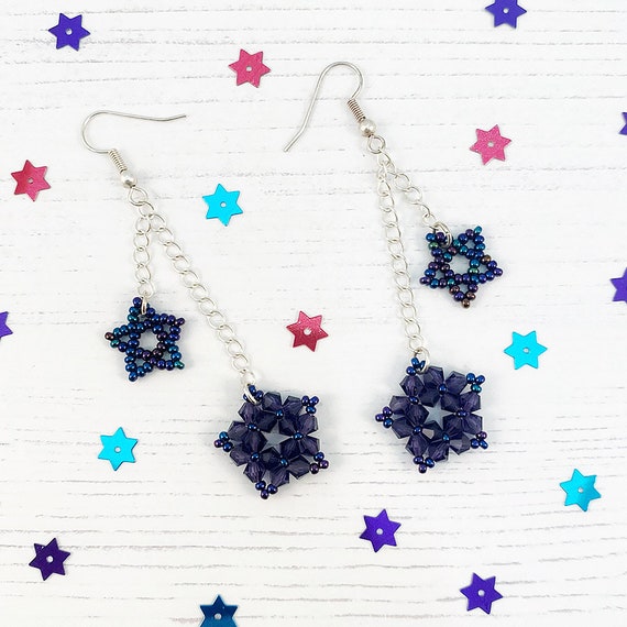 Party Star Earring Kit, DIY Statement Earrings, Star Bead Set
