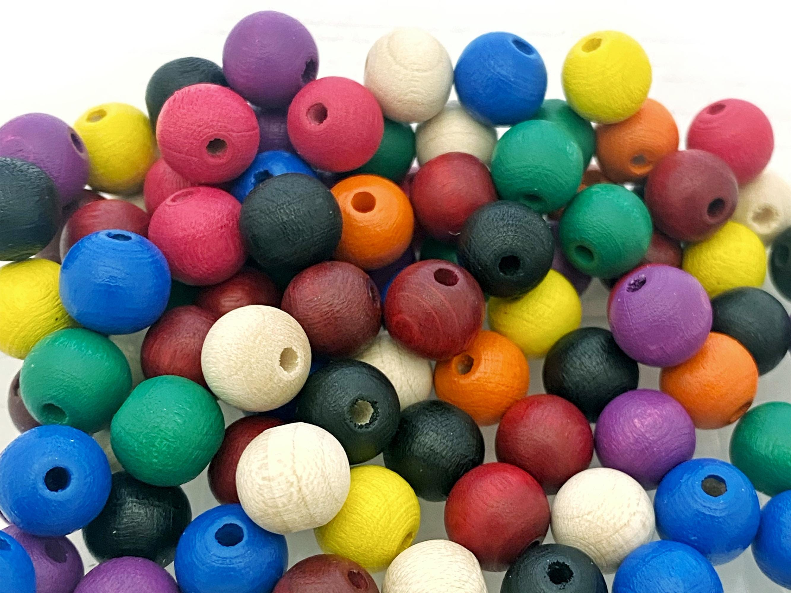 20 pezzi Perle di legno grezze da 20 mm per artigianato, perle di legno