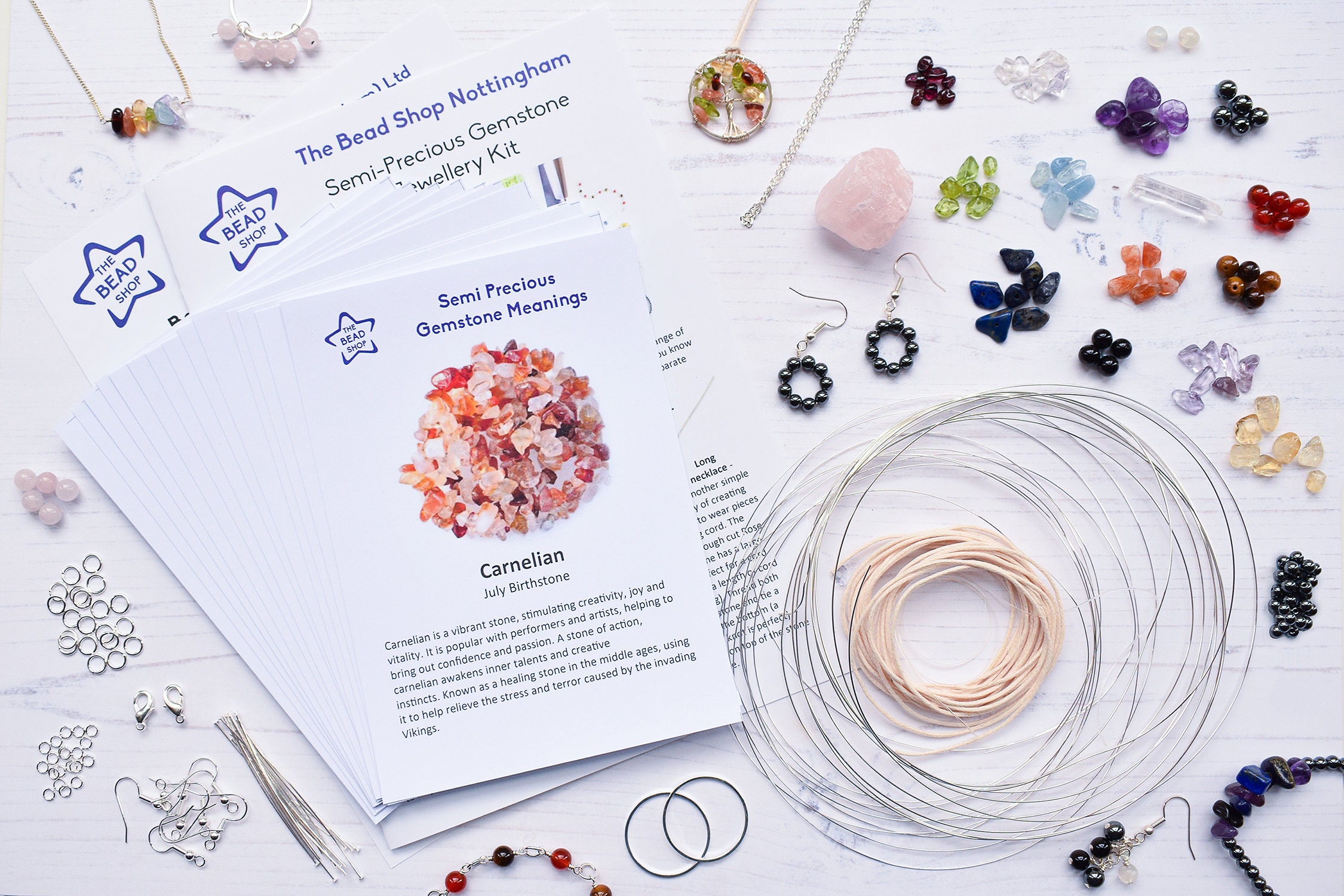  MODDA Natural Stone Jewelry Making Kit with Video