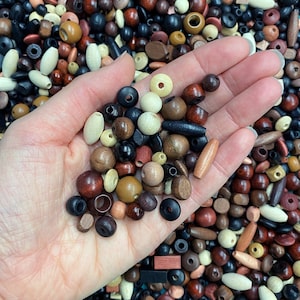 Mistura de contas de madeira ecológicas, cores naturais, origem sustentável, artesanato faça você mesmo, fabricação de joias, materiais para artesanato