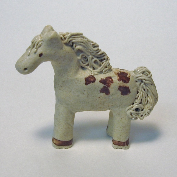 Southwestern Miniature Horse, Western Tribal Pony, Collectible Southwest Figurine by Clay Artist, Karlene Voepel.  Sold Individually.