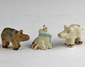 Miniature Farm and Western Animals for Nativity Sets or Collectors by Arizona Artist, Karlene Voepel.  Sold Individually.