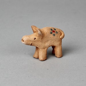 Terracotta Nativity Animals for Sedona Nativity Set, Miniature Animals of Clay, Southwest Ceramics by Karlene Voepel. Sold Individually. Pig