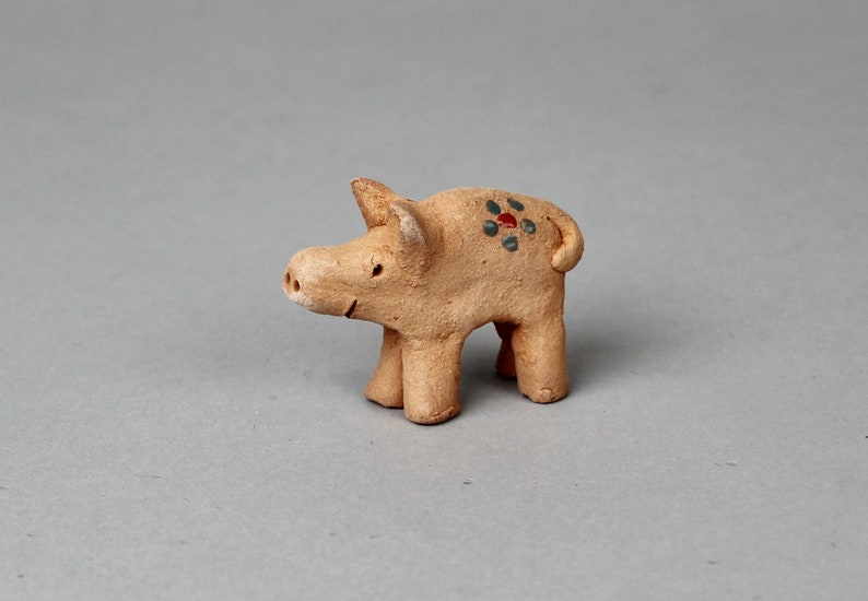 Terracotta Nativity Animals for Sedona Nativity Set, Miniature Animals of Clay, Southwest Ceramics by Karlene Voepel. Sold Individually. Pig
