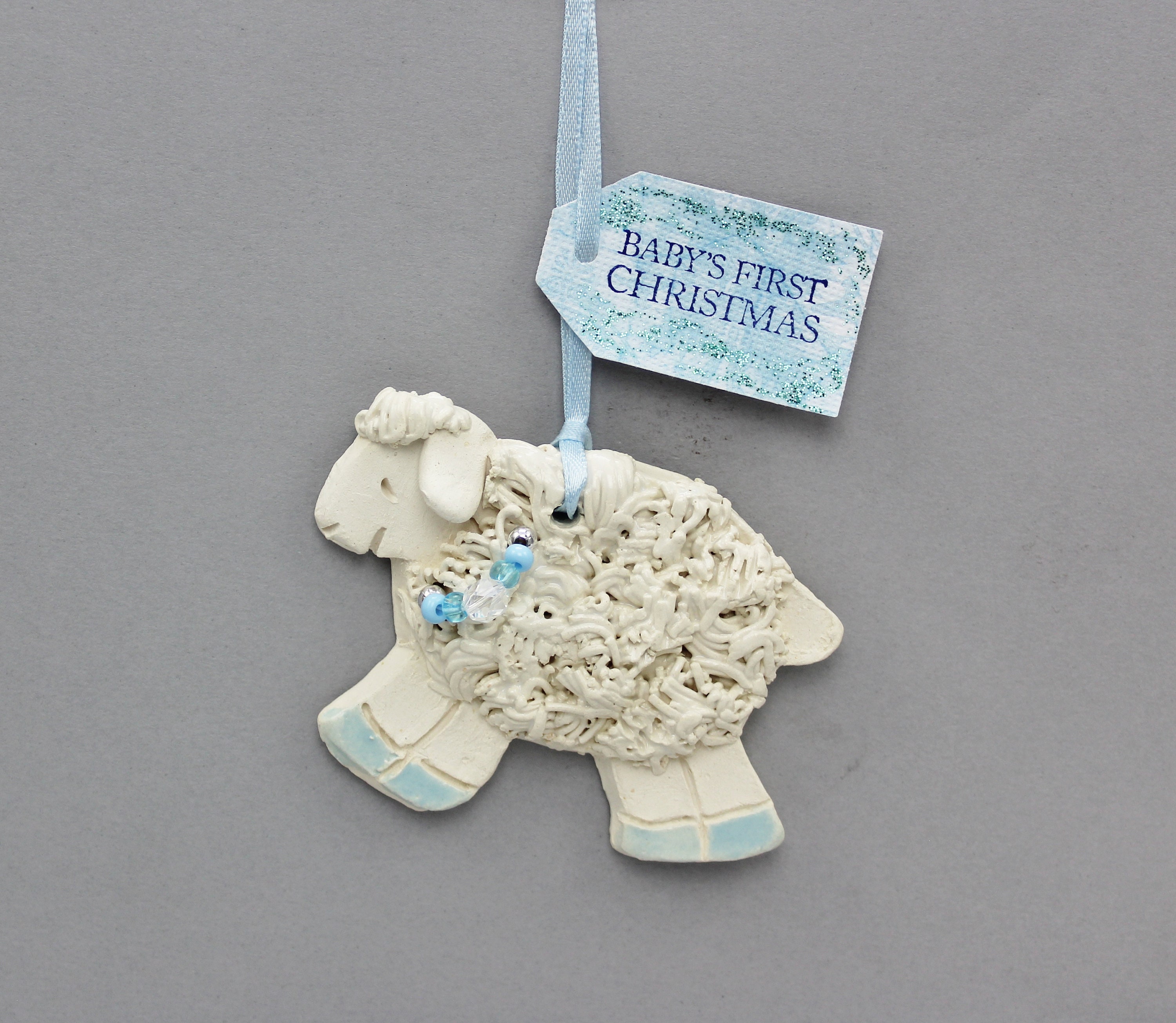 First Christmas Sheep Ornaments Lambs for Baby Girl or Baby Etsy.de