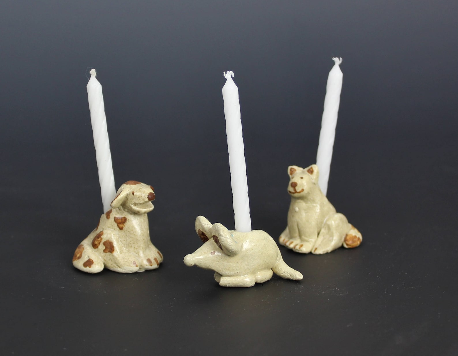 Farm Animal Birthday Candle Holders Donkey Goat Cow Pig Etsy