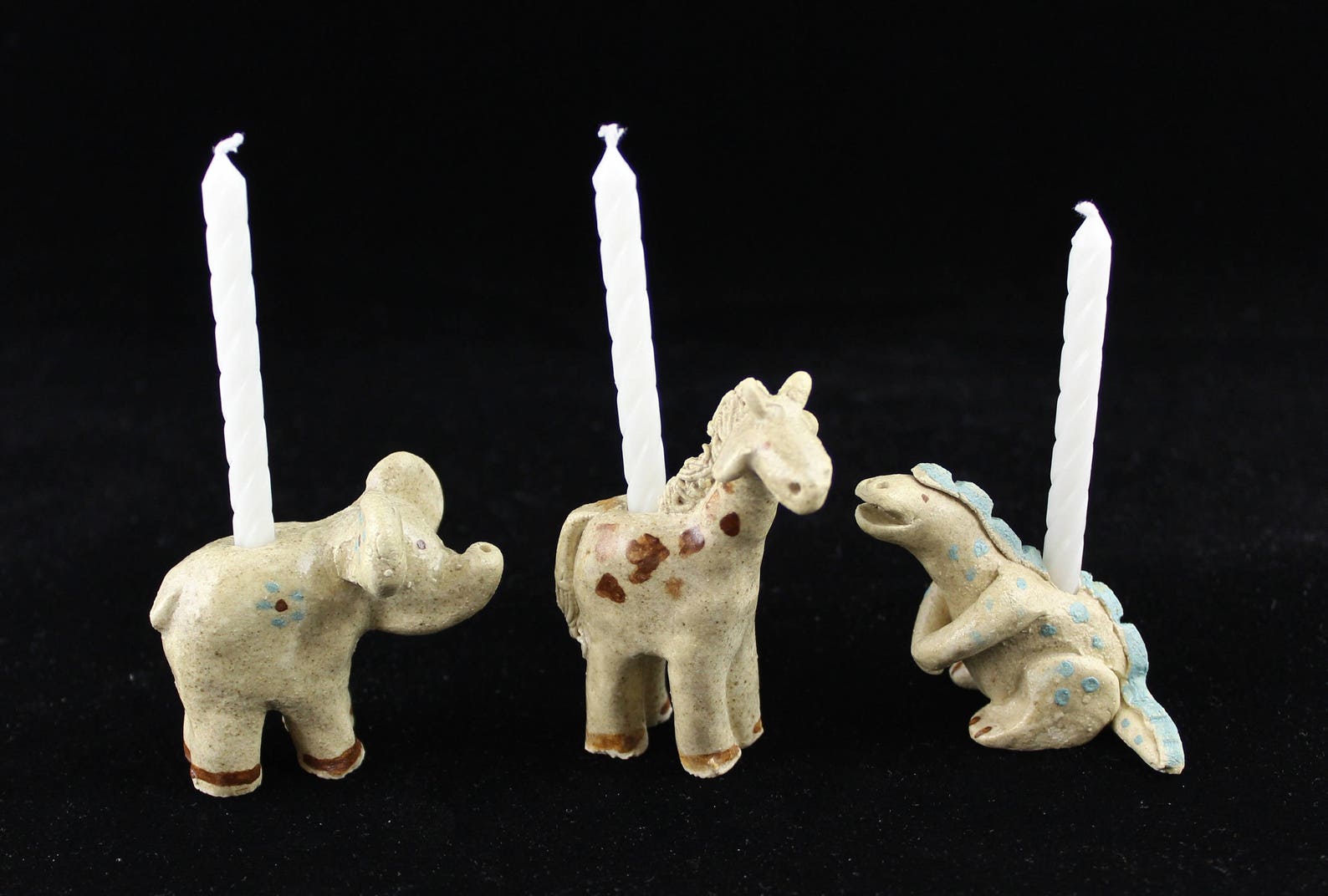 Animal Birthday Candle Holders Handmade Coyote Javelina Etsy