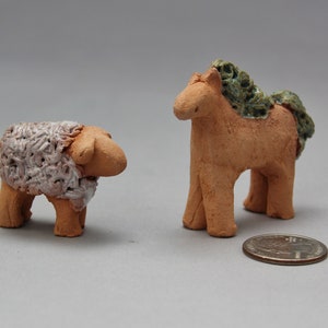 Terracotta Nativity Animals for Sedona Nativity Set, Miniature Animals of Clay, Southwest Ceramics by Karlene Voepel. Sold Individually. image 3