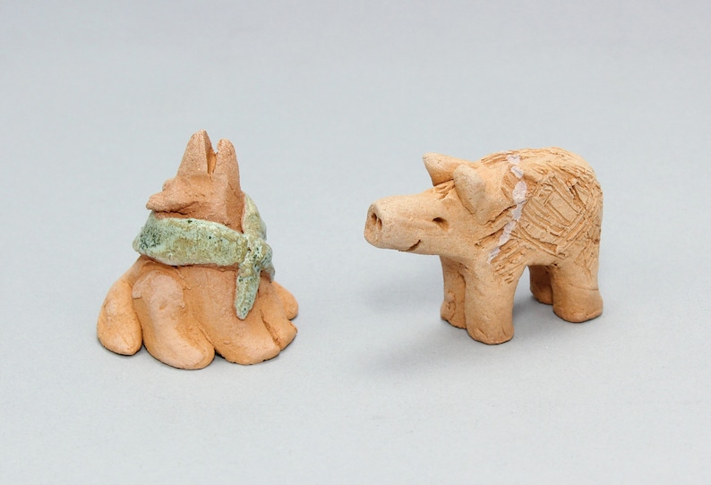 Terracotta Nativity Animals for Sedona Nativity Set, Miniature Animals of Clay, Southwest Ceramics by Karlene Voepel. Sold Individually. image 2