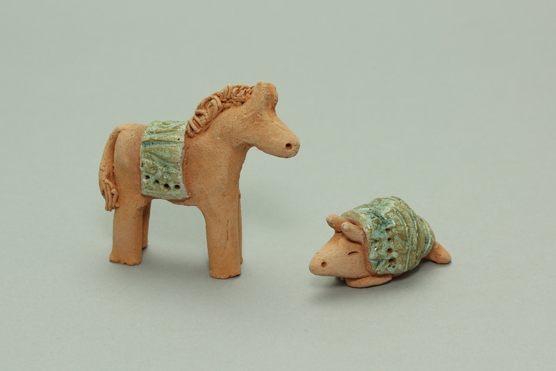 Terracotta Nativity Animals for Sedona Nativity Set, Miniature Animals of Clay, Southwest Ceramics by Karlene Voepel. Sold Individually. image 1