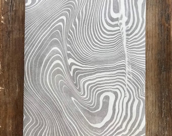 Marble print, Original Artwork, Abstract, Grey