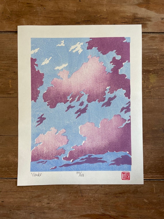 木版画『Beautiful day 』 木版画『Beautiful day 』