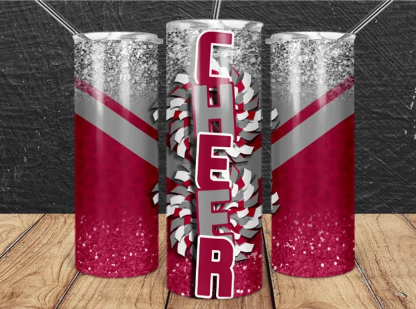Personalized Cheer Tumbler Cheerleading Tumbler With Straw Cheerleading