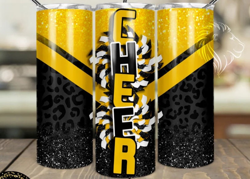 Personalized Cheer Tumbler Cheerleading Tumbler With Straw Cheerleading
