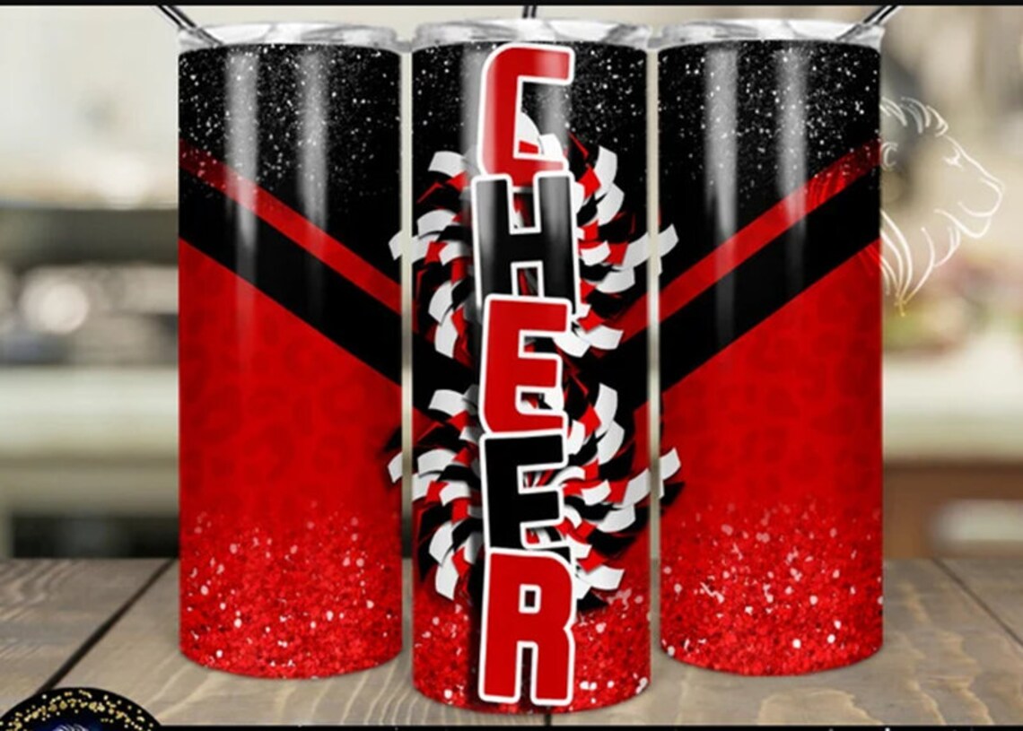 Personalized Cheer Tumbler Cheerleading Tumbler With Straw Etsy