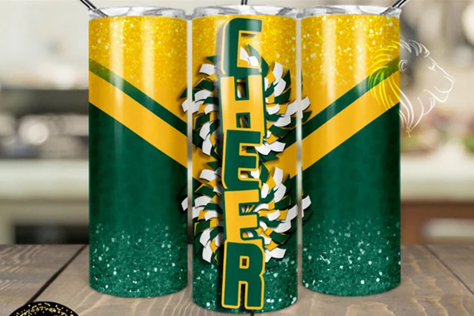 Personalized Cheer Tumbler Cheerleading Tumbler With Straw Etsy