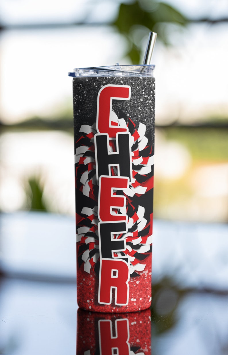 Personalized Cheer Tumbler Cheerleading Tumbler With Straw Cheerleading