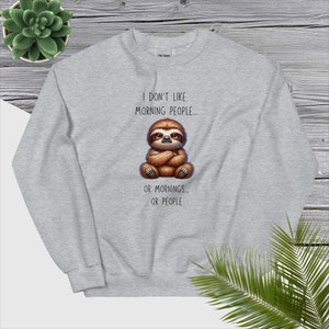 I Don&#39;t Like Morning People Sweatshirt | Cozy Sweatshirt | Not a Morning Person | Introvert Sweatshirt | Homebody Sweatshirt