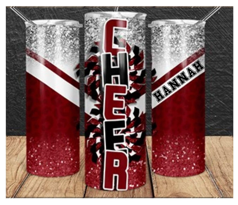 Personalized Cheer Tumbler Cheerleading Tumbler With Straw Cheerleading