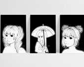 Ahnliche Artikel Wie Kawaii Anime Girls Mini Poster Series