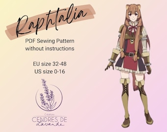 Sewing Pattern EN ~ Raphtalia Dress Cosplay Costume