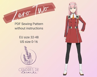 Sewing Pattern EN ~ Zero Two - Darling in the Franxx Cosplay Costume