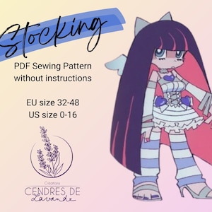 Symönster EN ~ Anarchy Stocking Angel - Panty & Stocking Cosplay Kostym