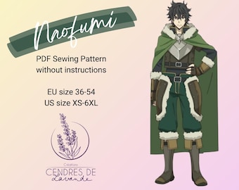 Sewing Pattern EN ~ Naofumi - The Rising of the Shield Hero Cosplay Costume