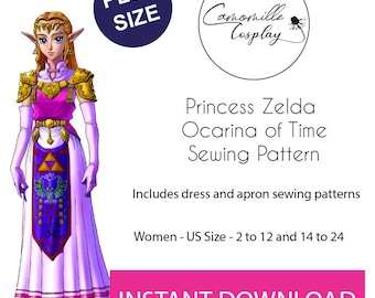 Sewing Pattern EN Princess Zelda Ocarina of Time Cosplay 
