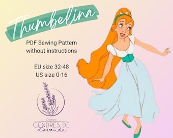 EN Sewing Pattern ~ Thumbelina Classic Dress Cosplay Costume
