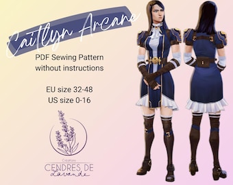 Sewing Pattern EN ~ Caitlyn Arcane - League of Legends Cosplay Costume