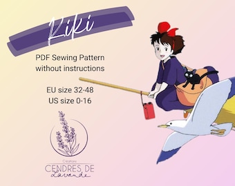 Sewing Pattern EN ~ Kiki's Delivery Services Dress Cosplay Costume