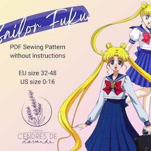 Symönster EN ~ Sjömansskoluniform Cosplay-dräkt