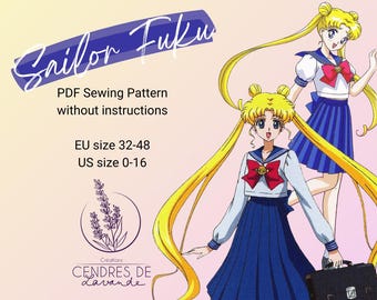 Sewing Pattern EN ~ Sailor School Uniform Cosplay Costume