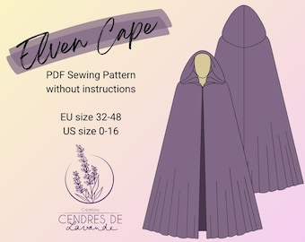 Sewing Pattern EN ~ Elven Cape Astar - Elven Inspired Cosplay Costume