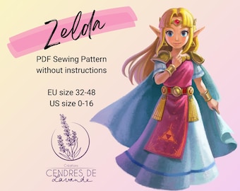 Sewing Pattern EN ~ Princess Zelda - A Link Between Worlds Cosplay Costume