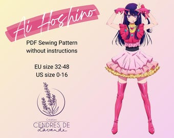 Sewing Pattern EN ~ Ai Hoshino - Oshi No Ko Inspired Cosplay Costume