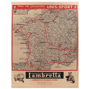 Mapa del Tour de Francia de 1956, Unis Sport, Lambrella (dorso de lino)