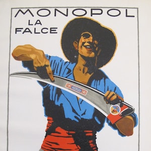 1926 Original German Art Deco Poster, Monopol La Falce