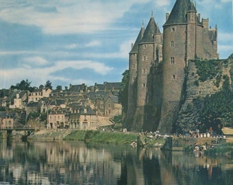 1950s Vintage Travel Poster, Bretagne, Le Chateau de Josselin