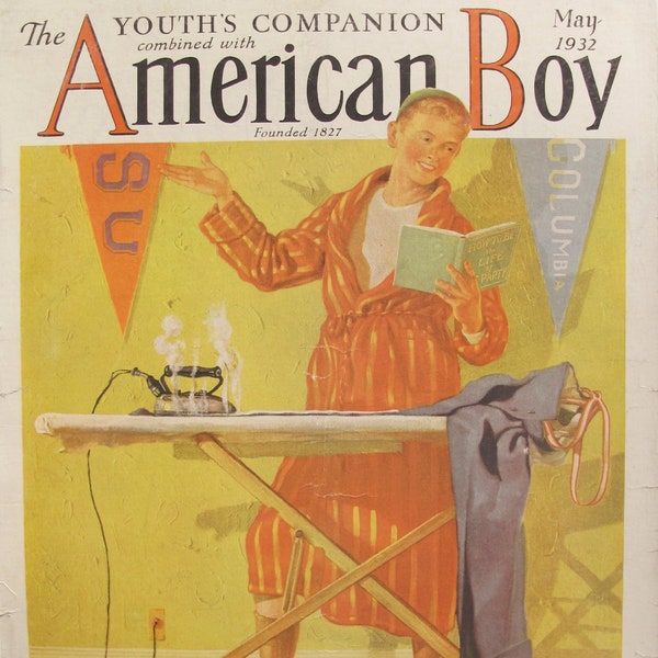 1932 Original The Youth's Companion American Boy Magazine Cover