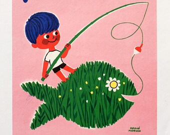 1951 French Poster, Jeunesse Au Plein Air, Hervé Morvan (boy With