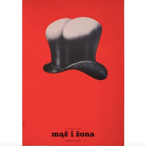 Poolse filmposter uit 1985, Maz i Zona (man en vrouw) - Pagowski