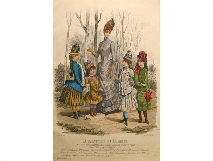 Le Moniteur de la Mode 銅版画　1859年 Le Moniteur de la Mode 銅版画 1859年