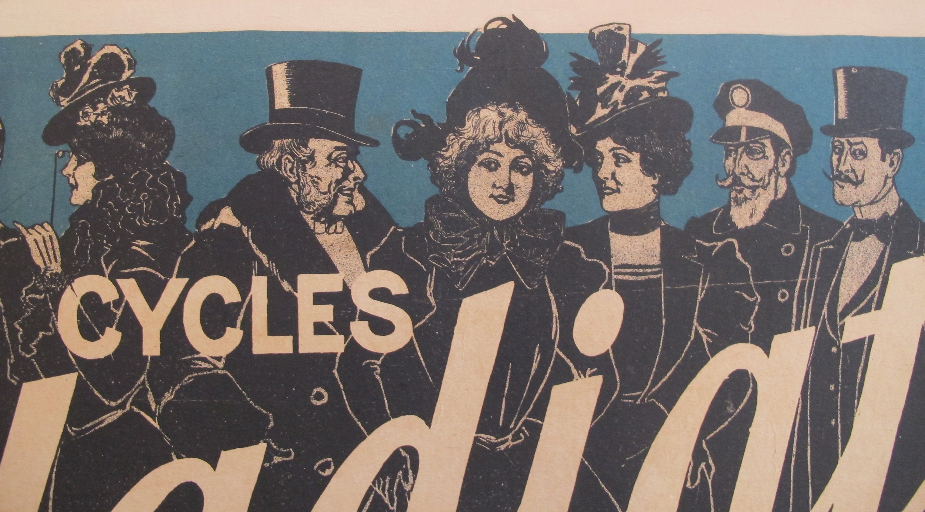 thumbnail image 2 of Gladiator Blond Girl Flying Bicycle Cycles French Vintage Poster Repro 2 of 5