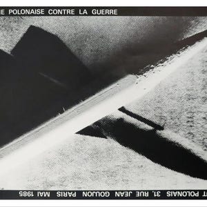 1985 Original French-Polish Exhibition Poster, L&#39;affiche Polonaise contre la Guerre