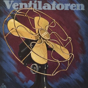 1927 Vintage German Mini Poster, AEG Ventilation (Fan)